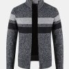 Striped Zip Up Sweater