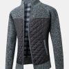 Quilted Patchwork Zip Up Sweater