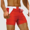 4d8e49026a2d79a2f1314f3909a4387b1fee9e7e9161019261c36ed49447073a.jpg Men's Swim Trunks Square Leg with Pockets Mesh Lining Beach Shorts Underwear