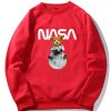 Nasa Bear Print Raglan Sleeves Sweatshirt