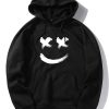 Brushstroke Smiley Print Hoodie