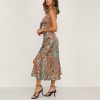 Elegant Print Suspender Dress