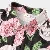 Skull Rose Print Button Up Shirt