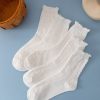 5pairs Solid Crew Socks