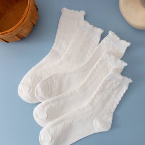 4e0a1848d3e789f9a991919eeb0ccae87858787326c993278ea85f7148e6e552.jpg 5pairs Solid Crew Socks