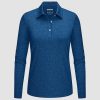 Women's Polo Shirts Long Sleeve UPF 50+ Sun Protection Golf Shirts Quick Dry Athletic Workout Collared Shirt