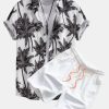 4fb6d44a3cc78eca40ff6d31b3210725b1c8e87c2de92eb5168b2af7581f9616.jpg Palm Tree Print Button Up Shirt & Swim Short