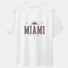 Vintage Miami Letter Print Heavy Weight Oversize T-Shirt