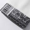 Paisley Print Panel Waffle Sweatshirt & Waffle Jogger Pants
