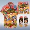 Suitmens Men's Men's Tiki Style Hawaiian Vacation Print Three-Piece Set 032