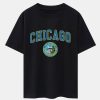 Chicago Coat Of Arms Print Drop Shoulder Oversize T-Shirt