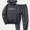 Paris Print Raglan Hoodie & Jogger Pants