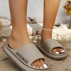 Women Anti-slip Letter Graphic Slippers, Fashionable EVA Slides For Indoor