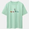 Cartoon Dinosaur Print Heavy Weight Oversize T-Shirt