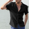 Summer Men's Solid Color Short Sleeve Casual