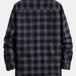 Plaid Button Up Shirt With Pocket