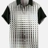 Suitmens Men's Hawaiian Bowling Print Shirt Three-Piece Set 050