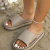 Women Anti-slip Letter Graphic Slippers, Fashionable EVA Slides For Indoor