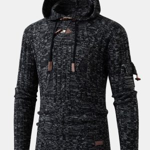 Horn Button Hooded Sweater
