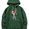 Hip Hop Style Bear Print Hoodie