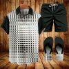 Suitmens Men's Hawaiian Bowling Print Shirt Three-Piece Set 050