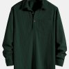 Long Sleeve Polo Collar Corduroy Shirt & Shorts