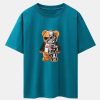Robot Bear Print Heavy Weight Oversize T-Shirt