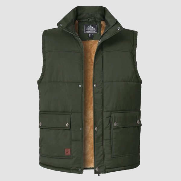 573b61ca22432aed7c7c2d79fbedbca5f8aaaa27a6264020550fafe333514a7f.jpg Men's Outerwear Vests Sleeveless Winter Stand Collar Padded Vest Warm Fleece Lined