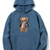 Robotic Bear Print Hoodie