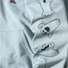 Relax Fit Ghost Print Hoodie