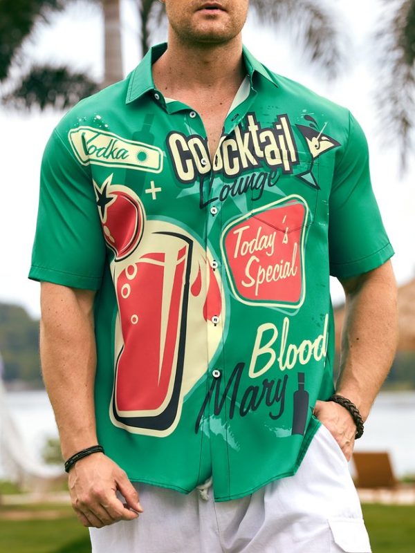 585d1dad0648c63a60b9bf5d2a6f95a90ed9a7a06bb4d86c3c866a5d6e7a7fa3.jpg Cocktail Chest Pocket Short Sleeve Hawaiian Shirt