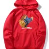 Break Dance Bear Print Hoodie