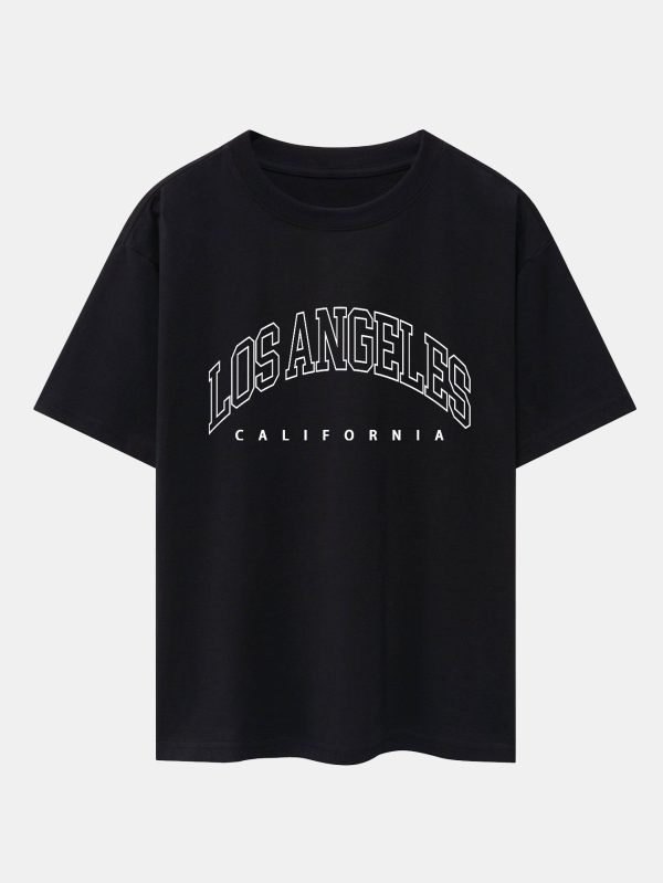 5952a5385ed749165aa665b168cbcc6921971fadc0bc2e667d6c1139c3cbac84.jpg Los Angeles Print Heavy Weight Oversize T-Shirt & Loose Fit Corduroy Cargo Pants