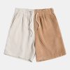 Two Tone Corduroy Button Up Shirt & Shorts
