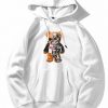 Robotic Bear Print Hoodie