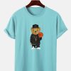 Basketball Bear Print T-Shirt & Shorts