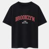Brooklyn Print Drop Shoulder Oversize T-Shirt & Jersey Shorts