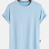 Muscle Fit Arc Hem Textured T-Shirt