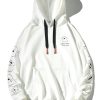 Relax Fit Ghost Print Hoodie