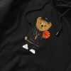 Basketball Bear Print Hoodie