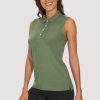 Women's Polo T-Shirts Sleeveless Tennis Golf Tee Shirts 4-Button