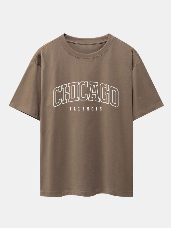 5d3b98b72b2b28ce0cc8f6b884d3162270811e5ffab3c718fc248f5de05586f4.jpg Chicago Print Oversize T-Shirt