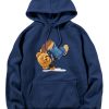 Break Dance Bear Print Hoodie