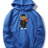 Basketball Bear Print Hoodie