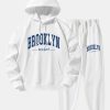 Brooklyn Print Cotton Blend Hoodie & Jogger Pants