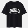 Los Angeles Letter Print Oversize T-Shirt