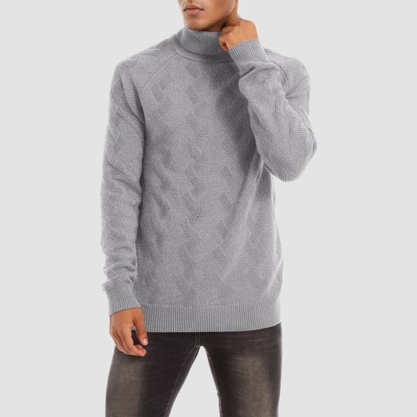 5e12bc508c381a62f214851ef344c315017203dedaebd4c9f28b67516ae402d6.jpg Men's Turtleneck Sweater Heavyweight Long Sleeves Cotton Pullover Knitted Casual Sweatshirt