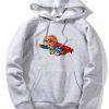 Superhero Bear Print Hoodie