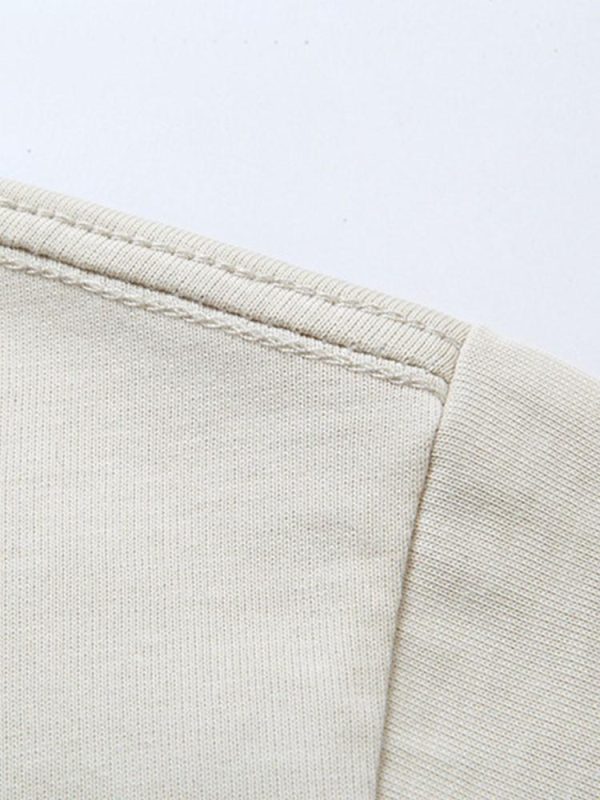 Slogan Print Drop Shoulder Oversize T-Shirt