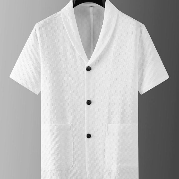 5f494cf4b5d3152e3c31226bc684db24c15fcc7311a7d1d17e90dd19aa6518b1.png Men's White Casual Fashion Two Piece Set
